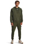 Under Armour Mens Rival Fleece Hoodie In Green - Green 4XL