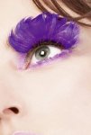 Purple Feather Eyelashes
