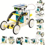 Stem 13-IN-1 Solar Power Robots Creation Toy Educational Experiment Diy Robotics Kit Science Toy Solar + Battery Powered 2 Modes