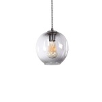Molecule Pendant Light Black Gold - Large Gold Amber