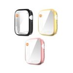 Generic 45MM Apple Watch 7 Frame Case Black Gold And Pink