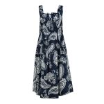 Printed Strappy Midi Dress