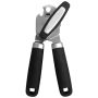 Stainless Steel Can Opener Bottle Opener With Soft Touch Handle- Black