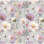 Printed Runner Cosmos Grey