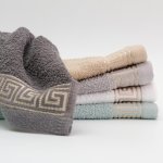 Jacquard Crest Collection Hand Towel - Steel Grey