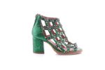 Women's Leather Block Heel Sandal