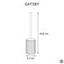 Sensea Gatsby Toilet Brush Transp Black