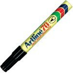 Artline Permanent Marker Medium Bullet Tip EK70 Black - Factory Plaza