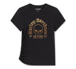 Women’s Willie G Skull Hi-lo Top – Harley Black