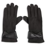 Black Suede Faux Touch Gloves