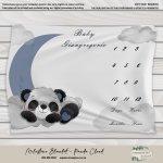 Milestone Blanket Panda Cloud
