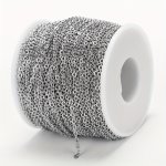 2M/10M Stainless Steel Welding Chain High Quality Steel Color Flat Round Ring Chain Accessories For Diy Jewelry Bracelet Necklac