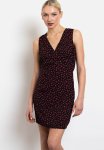 Tie Back MINI Dress - Black & Red Floral