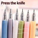 6PCS Retractable Craft Knife Pens - Easy Press-to-extend Precision Cutter For Paper Card Making & Unboxing - Durable Pp Material