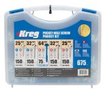 Kreg Wood Pocket Hole Screw Kit 675 Pieces
