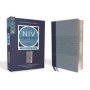 Niv Study Bible Fully Revised Edition Personal Size Leathersoft Navy/blue Red Letter Comfort Print   Leather / Fine Binding