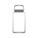 12 Piece 890ML Grey Glass Jar