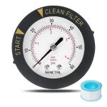Senctrl 0-60 Psi Pool Filter Pressure Gauge 2 Inches Dial 1 4 Npt Back Mount Stainless Steel Case Waterproof Clean Filter Indica