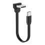 USB 20 To Type C Male Flat Flexible Fast Charging Cable - 1M - Up Angle