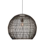 Erna Pendant Light - Woven Rattan - White Large