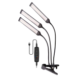 Flexible LED Grow Light Desktop Clip Phyto Lamps For Indoor PLANTS-3 Heads