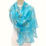 Bohemian Style Elegant Floral Embroidered Scarf - Breathable & Windproof Shawl Versatile Sunproof Wrap For Travel & Outdoor Use Gifts For Eid