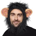 Creepyparty Monkey Half Face Mask For Adults Natural Latex Monkey Costume Mask For Halloween Parties And Cosplay
