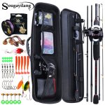 Sougayilang Casting Fishing Rod And Reel Set With Bag Fishing Line Fishing Lures Bass Fishing Rod And 8KG Max Drag Casting Reel