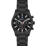 Ben Sherman Men's Black Chronograph Watch With Black Stainless Steel Bracelet