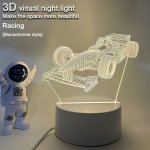A Four-wheel Drive Racing 3D Night Light Monochrome Soft Warm Light Birthday Gifts Christmas Gifts And Other Festivals For Racin