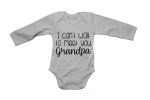 I Can't Wait To Meet You Grandpa - Ls - Baby Grow