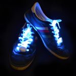 LED Flashing Shoelaces Battery Operated – White