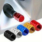 4PCS Metal Air Valve Stem Caps Leak-proof Durable Universal Fit For Enhanced Safety & Performance