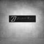 House Number D02 - 600 X 150 / Matt Black / Cool White