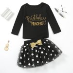 Longsleeve Polka Tutu Birthday Princess Set 3-4Y