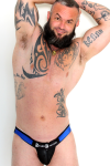 Beard Bastard Jockstrap Black And Blue