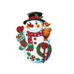 Cardboard Snowman Hanging Assorted 15CM