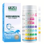 7-WAY Aquarium Pool & Spa Test Strips Accurate Aquarium Testing Kit For Freshwater Saltwater Pond 100 Fish Tank Test Strips For 