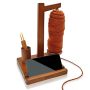 Brwissen Wooden Yarn Holder For Crocheting And Knitting With Phone Stand Crochet Hook Storage And Magnetic Yarn Ball Holder Spinner - Ideal Gift For