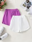 Tween Girls 2PCS SET Active & Versatile Active Shorts For Spring & Summer Exercise