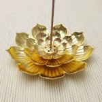 1PC Lotus Stick Incense Burner With Ash Catcher - Fragrant Home And Office Accessory
