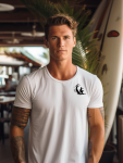 Wave Rider Tee - Vintage Surf Series - White - Small