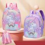 Children's Fantasy Princess Backpack With Side Net Pocket For Bottle Umbrella Men's And Women's Schoolbags For College & Library