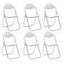 6X Camping Chair Home Padded Foldable Chair Office And Dining-white