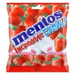 Mentos Incredible Chew Soft Sweet Candy Strawberry Flavor 18 Pieces