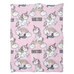 Cg" Unicorn Flannel Fleece Throw
