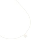 Silver Plated Brass Cubic Zirconia Letter M Necklace