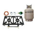 2 Plate Gas Burner With Hose Regulator Set And 9KG Gas Cylinder