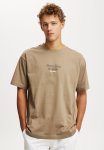 Cotton On Box Fit Text T-Shirt - Coffee modern Values