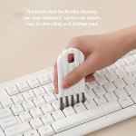 1PC Keyboard Cleaning Brush - Bendable Cup Cover Groove Gap Brush - Soft Bristles For Computer Office & Household Cleaning